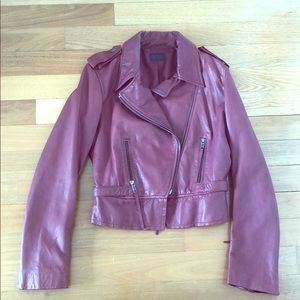 Diesel burgundy 100% leather jacket
